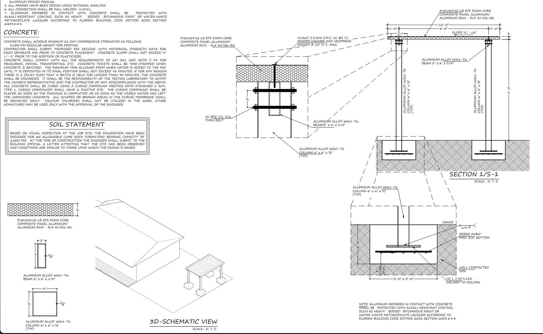Custom Aluminum Terrace — Drafting Package — Miami